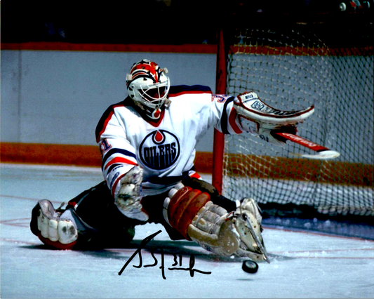 Grant Fuhr Signed 8x10 Photo NHL Edmonton Oilers Horizontal COA
