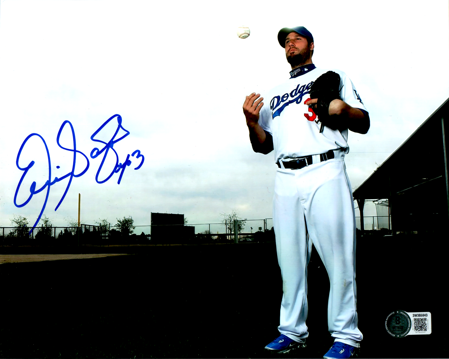 Eric Gagne Signed 8x10 Photo MLB Los Angeles Dodgers Horizontal Beckett