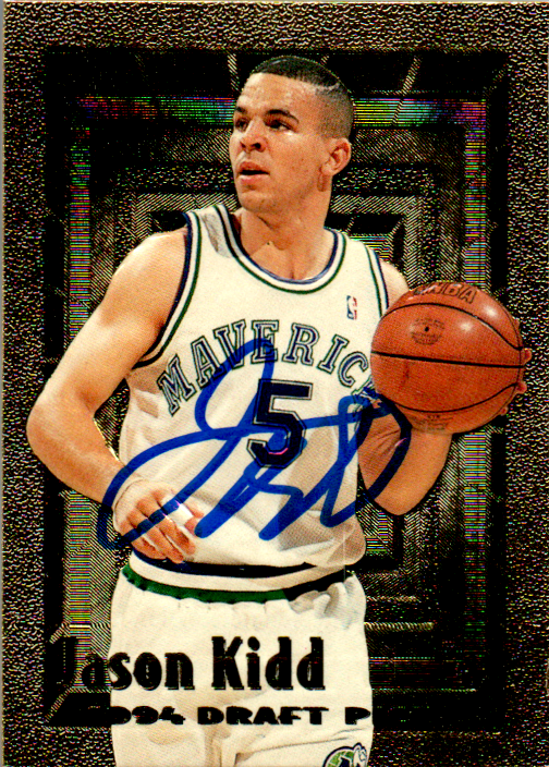 Jason Kidd Signed 1994-95 Topps RC Card #102 NBA Dallas Mavericks Auto