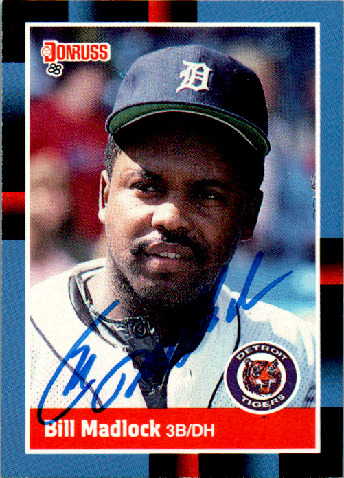 Bill Madlock Signed 1988 Donruss Card #496 Auto Detroit Tigers