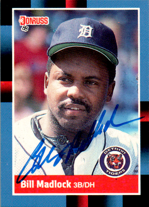 Bill Madlock Signed 1988 Donruss Card #496 Auto Detroit Tigers b