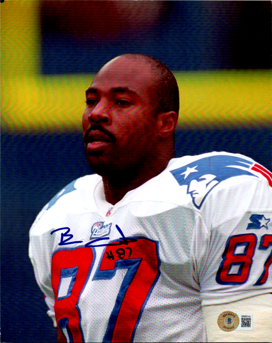 Ben Coates Signed 8x10 Photo NFL New England Patriots Beckett