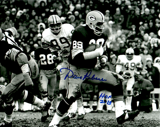 Dave Robinson Signed 8x10 Photo Auto Green Bay Packers Horiz COA NFL