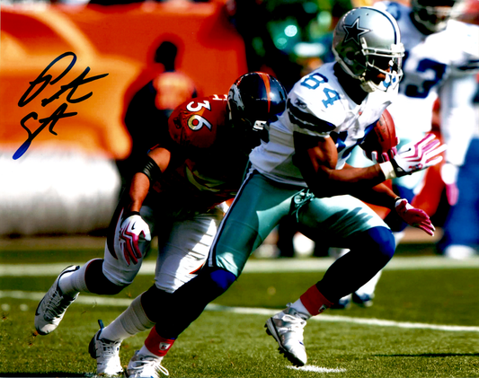 Patrick Crayton Signed 8x10 Photo NFL Dallas Cowboys White Jersey Catch