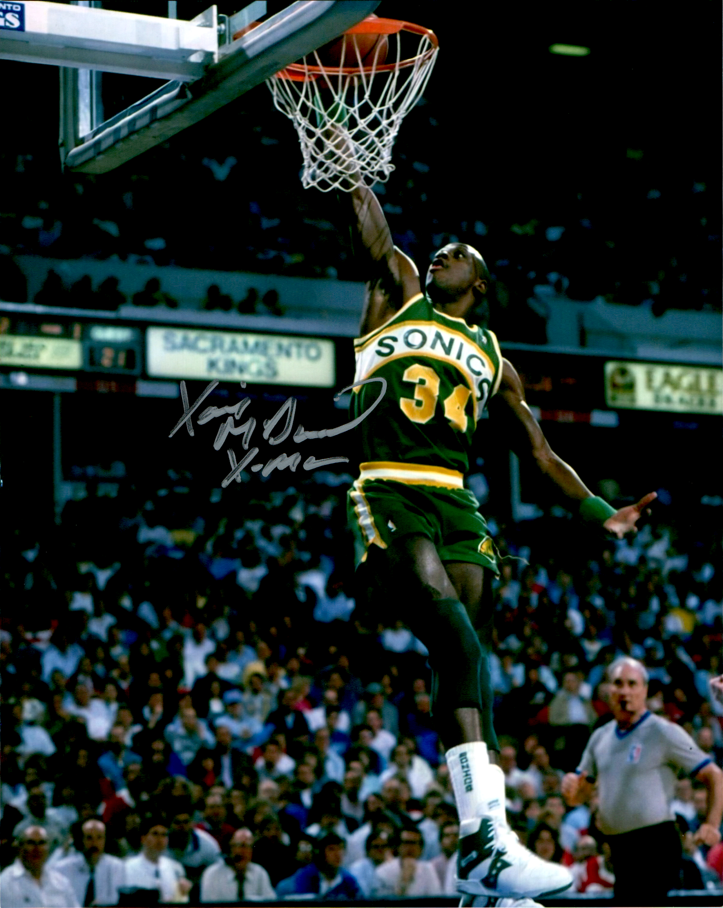 Xavier McDaniel Signed 8x10 Photo NBA Seattle Sonics Auto