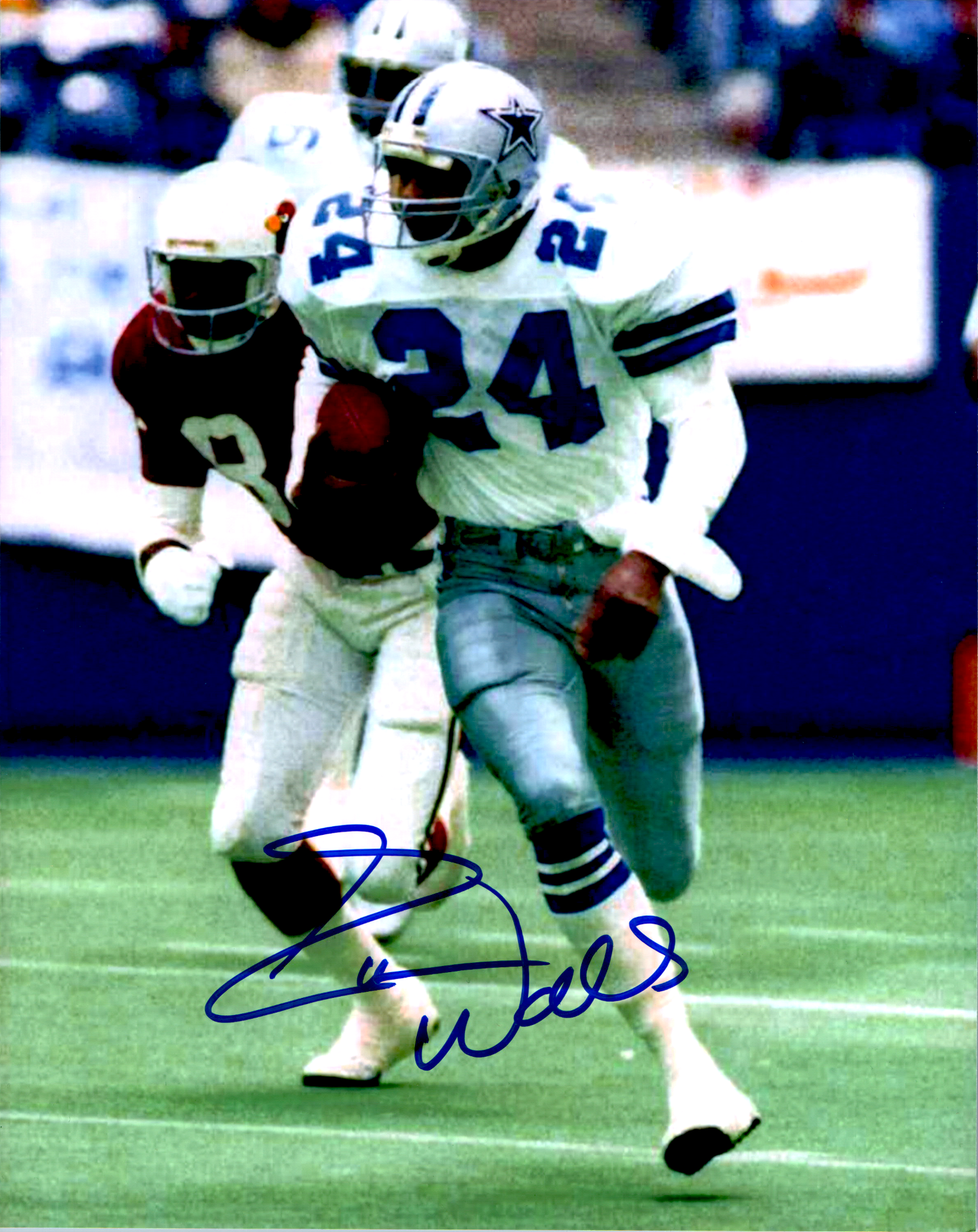Everson Walls Signed 8x10 Photo NFL Dallas Cowboys Vert Running