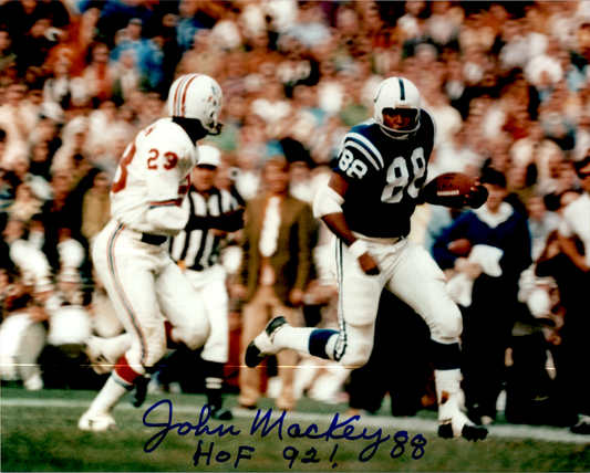 John Mackey Signed 8x10 Photo Auto Blatimore Colts Horiz