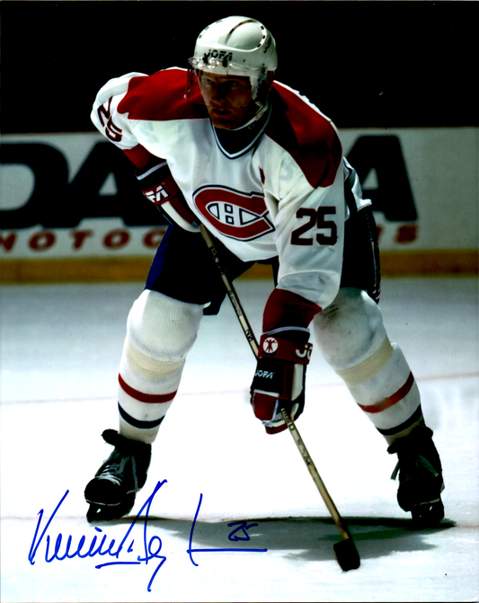 Vincent Damphousse Signed 8X10 Photo Montreal Canadiens COA NHL HOF Autographed