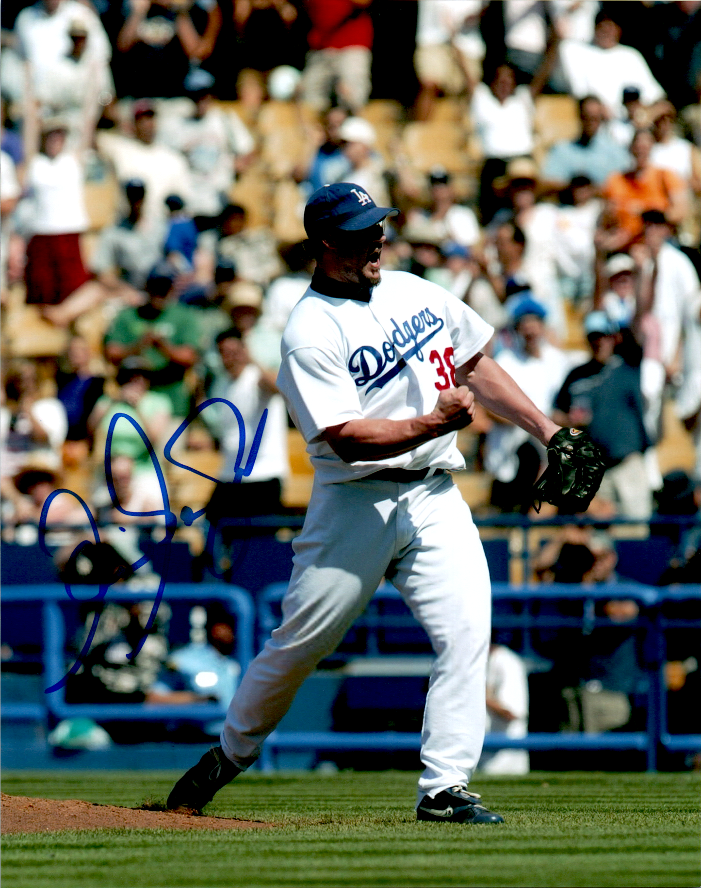 Eric Gagne Signed 8x10 Photo MLB Los Angeles Dodgers Celebration