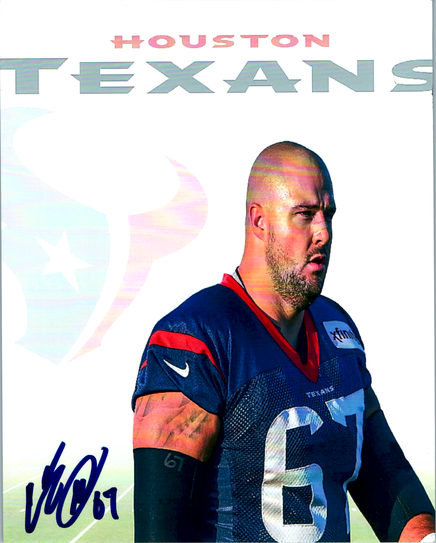 Cody White Signed 8x10 Photo - Houston Texans - NFL
