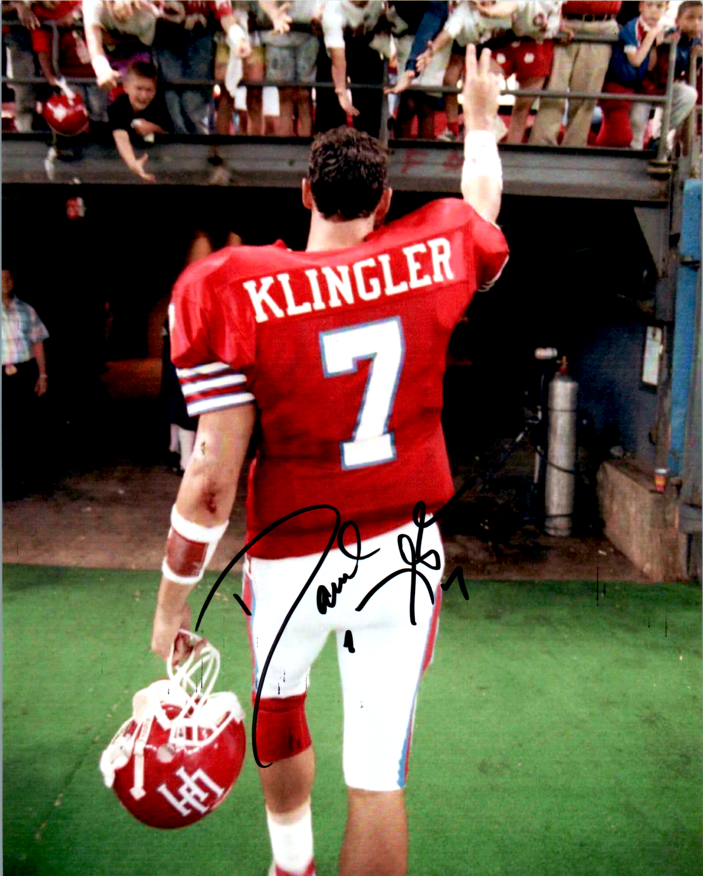 David Klingler Signed 8x10 Photo - Houston Oilers NCAA