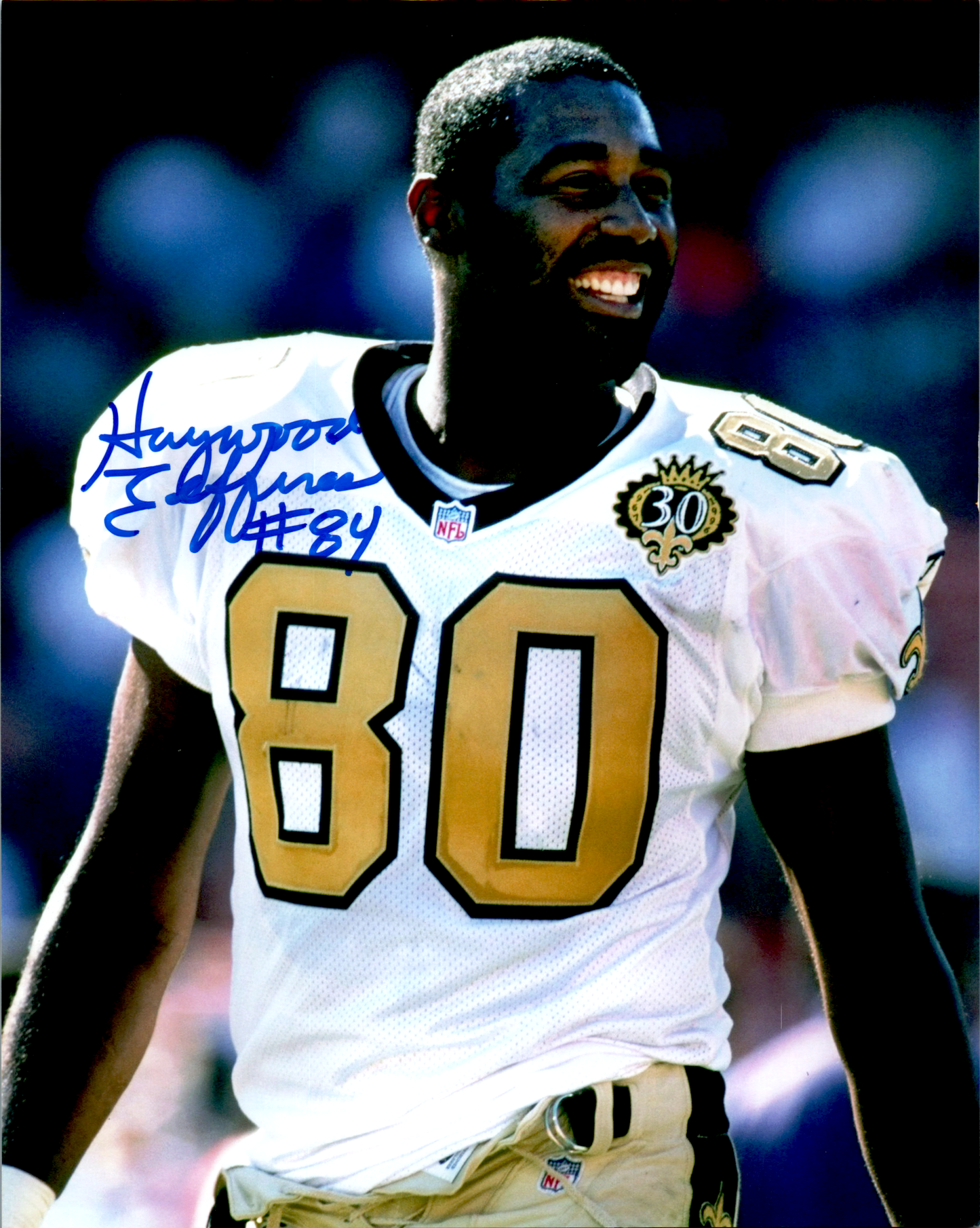 Haywood Jeffires Signed 8x10 Photo NFL Autograph COA New Orleans Saints