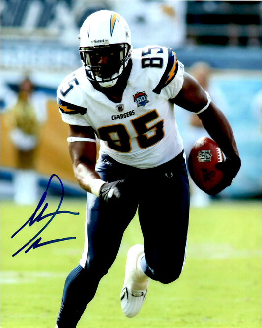 Antonio Gates Signed 8x10 Photo NFL Autograph COA Chargers HOF White