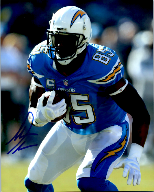 Antonio Gates Signed 8x10 Photo NFL Autograph COA Chargers Blue HOF