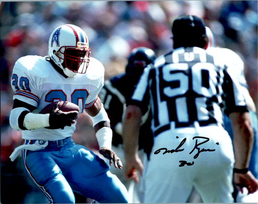 Mike Rozier Signed 8x10 Photo Autograph NFL Houston Oilers