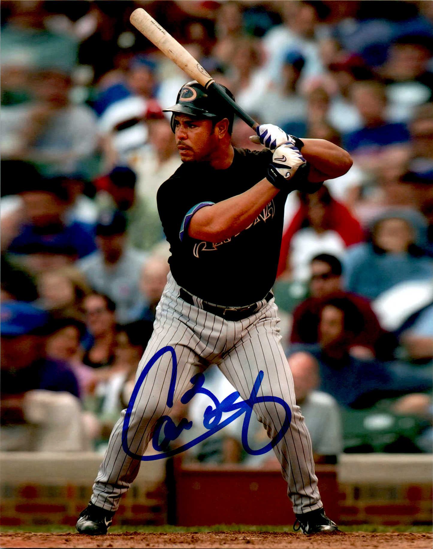 Carlos Baerga Signed 8x10 Photo MLB Arizona Diamondbacks Dbacks