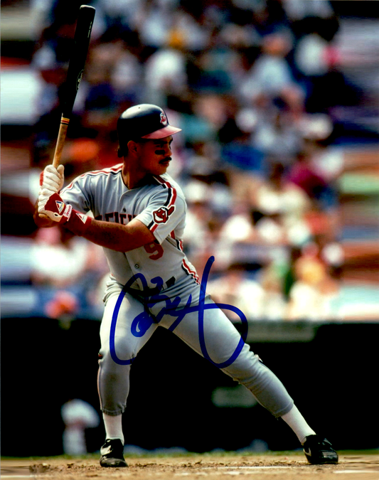 Carlos Baerga Signed 8x10 Photo MLB Cleveland Indians Autograph