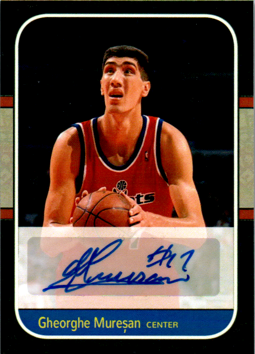George Muresan Signed Custom Trading Card Auto Washington Bullets Basketball
