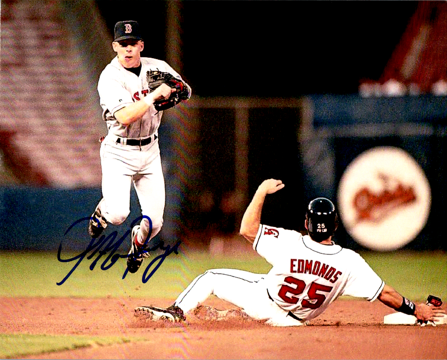 Jeff Frye Signed 8x10 Photo MLB Auto Batting Boston Red Sox Fielding