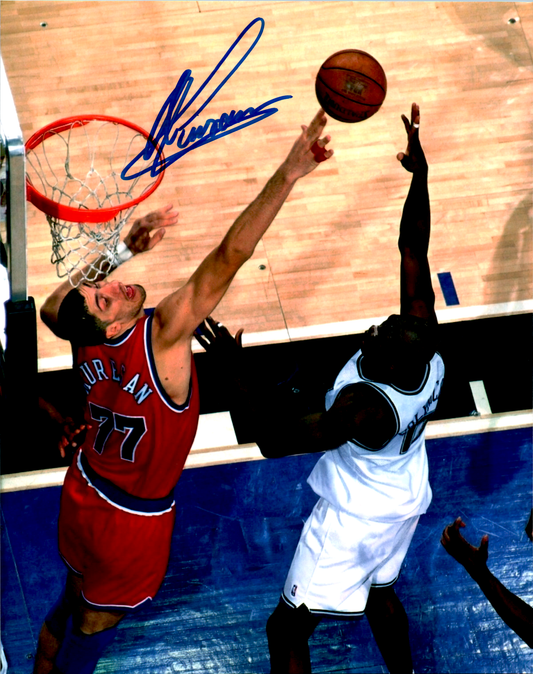 Gheorghe Mureșan Signed 8x10 Photo Auto George Muresan Block NBA