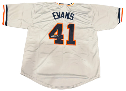 Darrell Evans Signed Grey Jersey - Autographed Detroit Tigers
