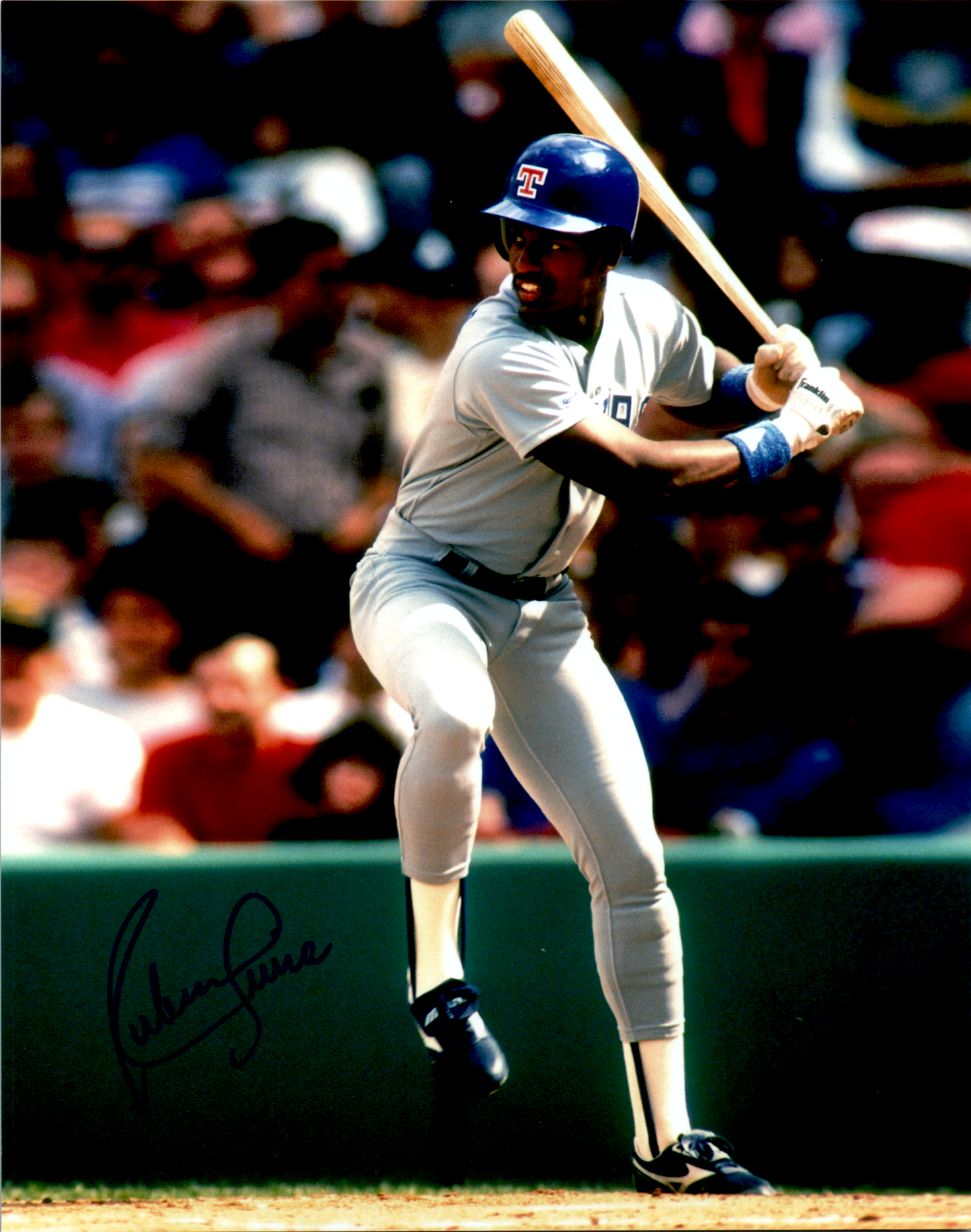 Ruben Sierra Signed 8x10 Photo Rangers Batting MLB