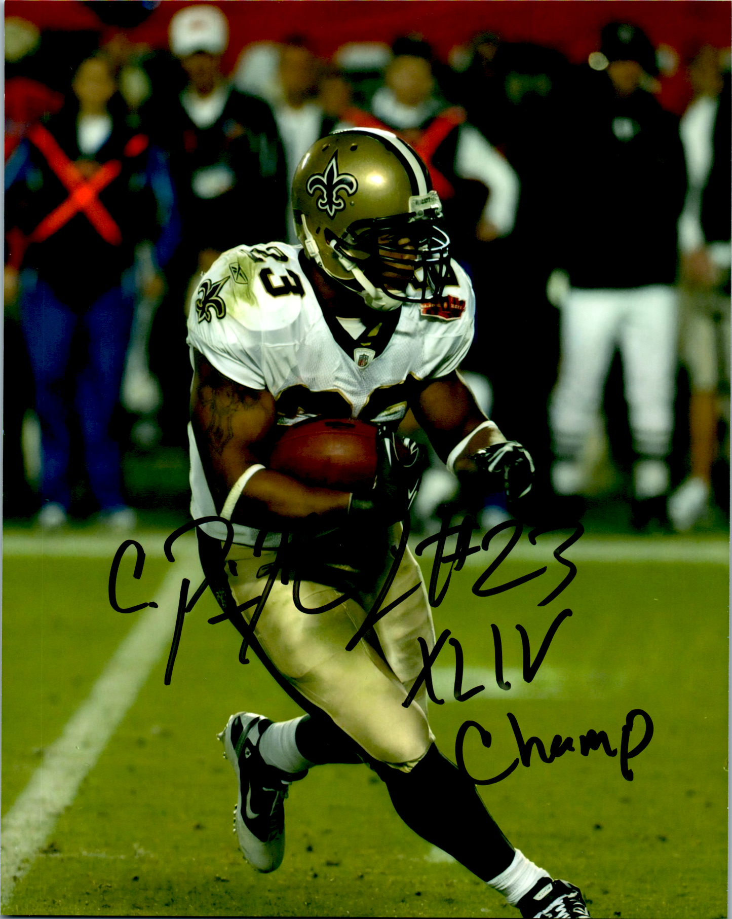 Pierre Thomas Signed 8x10 Photo NFL Saints SB Champs