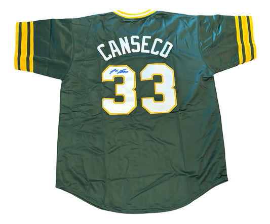 Jose Canseco Signed Green Jersey - Autographed Oakland Athletics