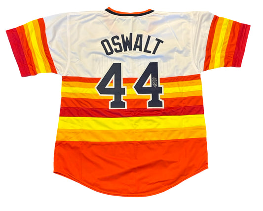 Roy Oswalt Signed Rainbow Jersey - Autographed Houston Astros