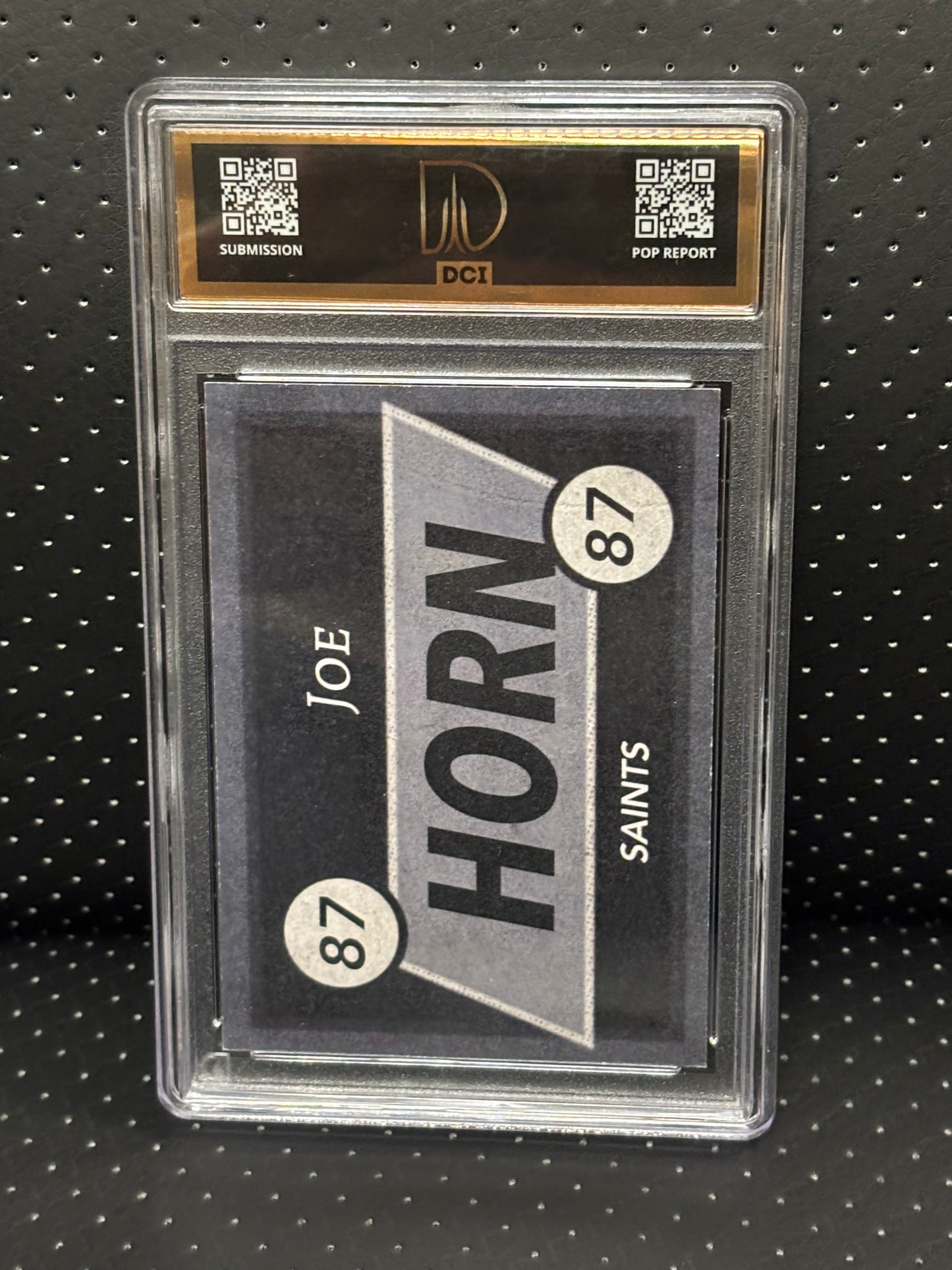 Joe Horn Signed Custom Slabbed Trading Card Auto DCI Authentic Graded Saints