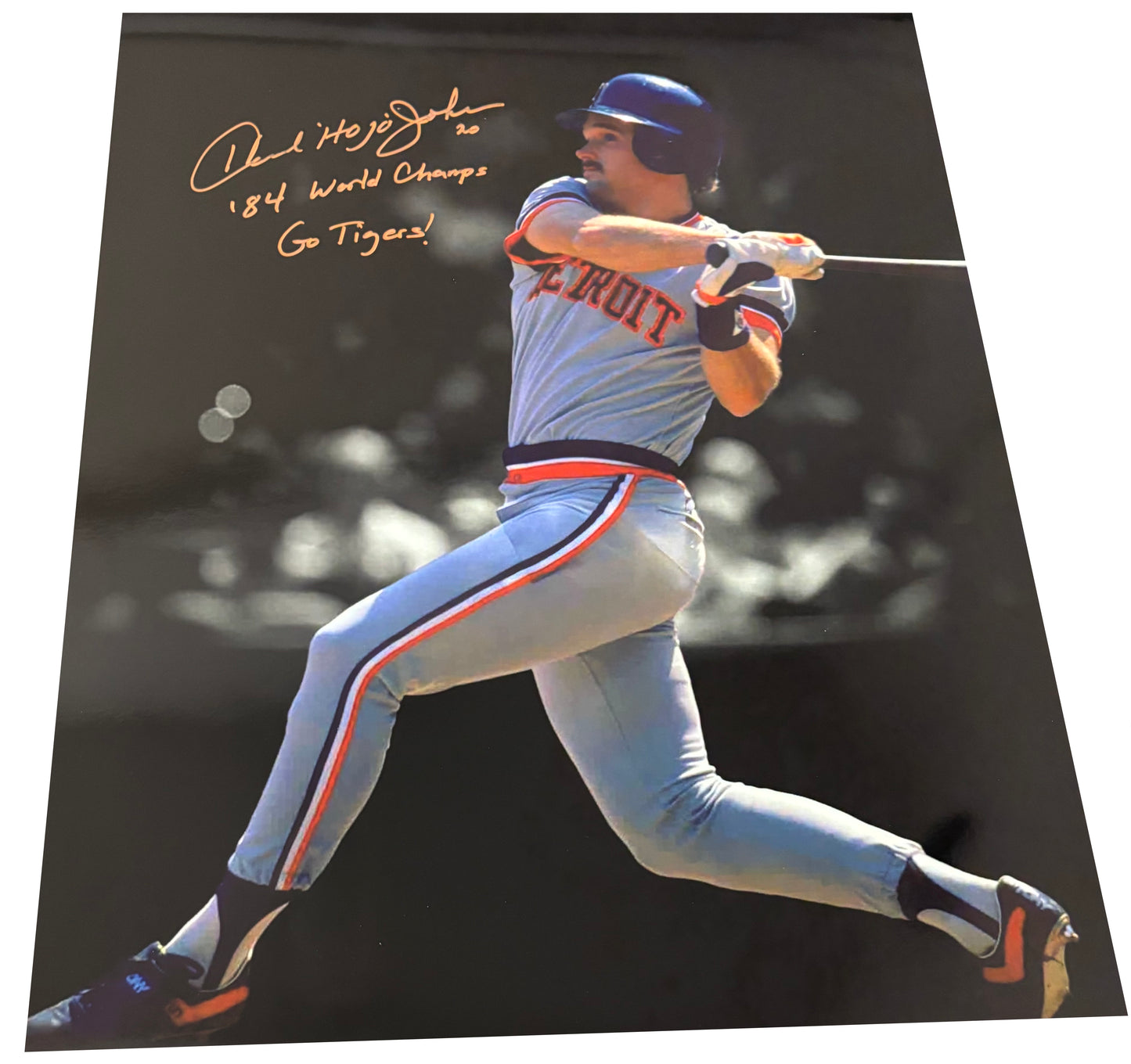 Howard Johnson Signed 16x20 Photo MLB Detroit Tigers