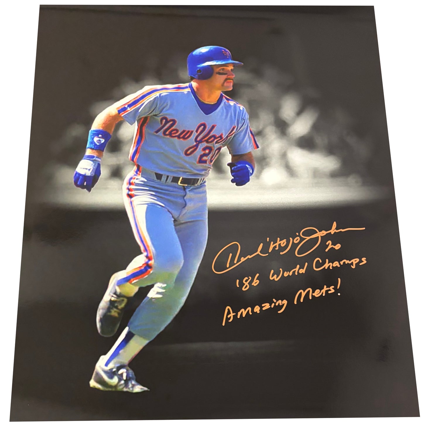 Howard Johnson Signed 16x20 Photo MLB New York Mets