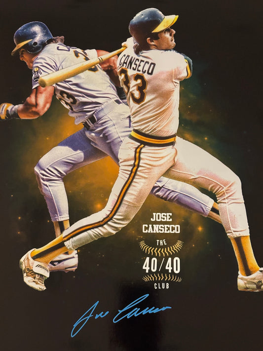 Jose Canseco Signed 16x20 Photo MLB Oakland Athletics A's Edit