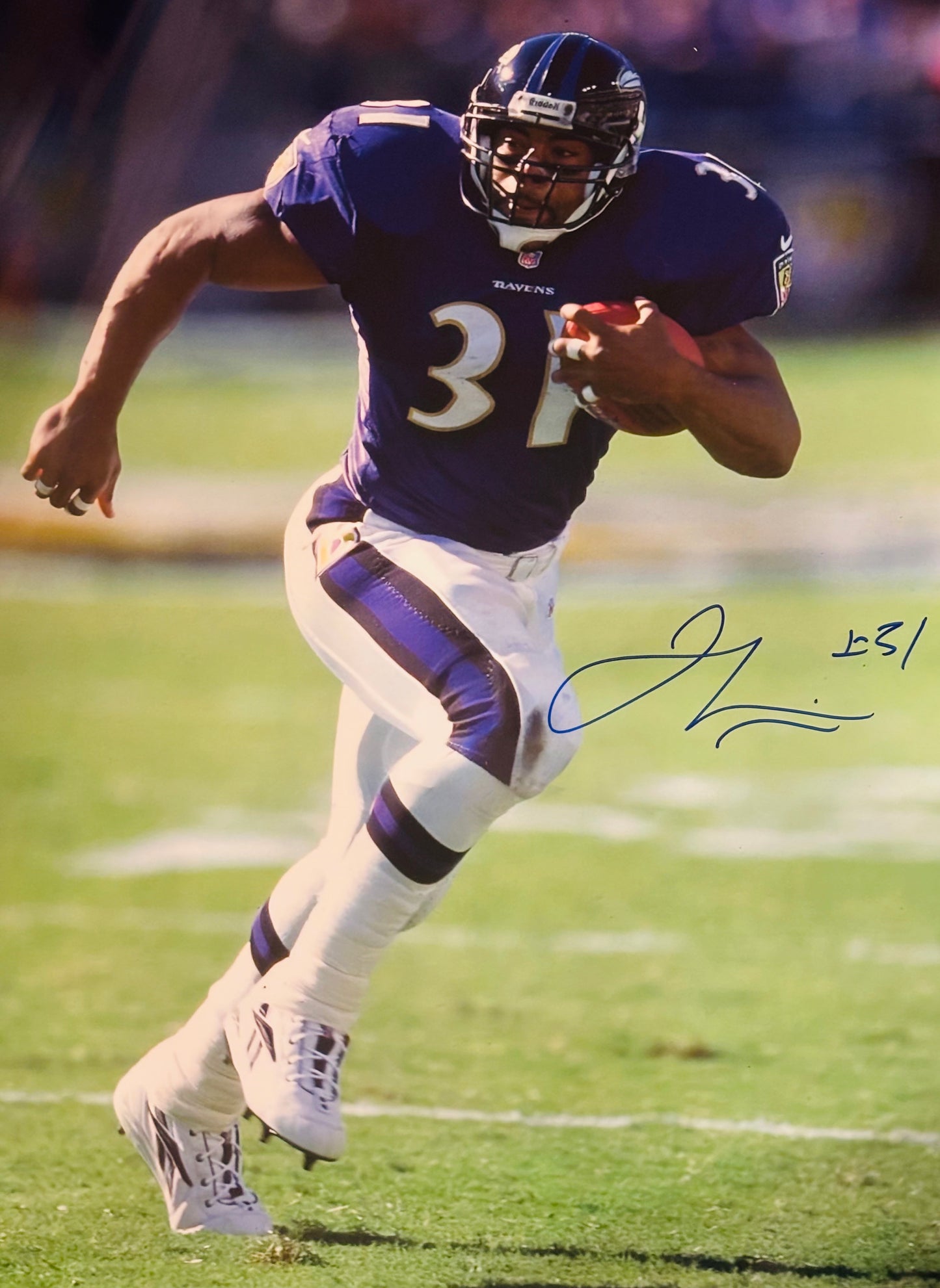 Jamal Lewis Signed 16x20 Photo NFL Baltimore Ravens Autographed