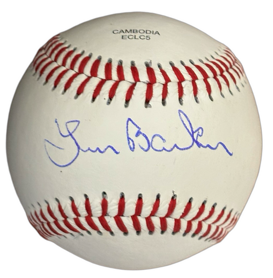 Lem Barker Signed Rawlings Official League Baseball Cleveland Indians