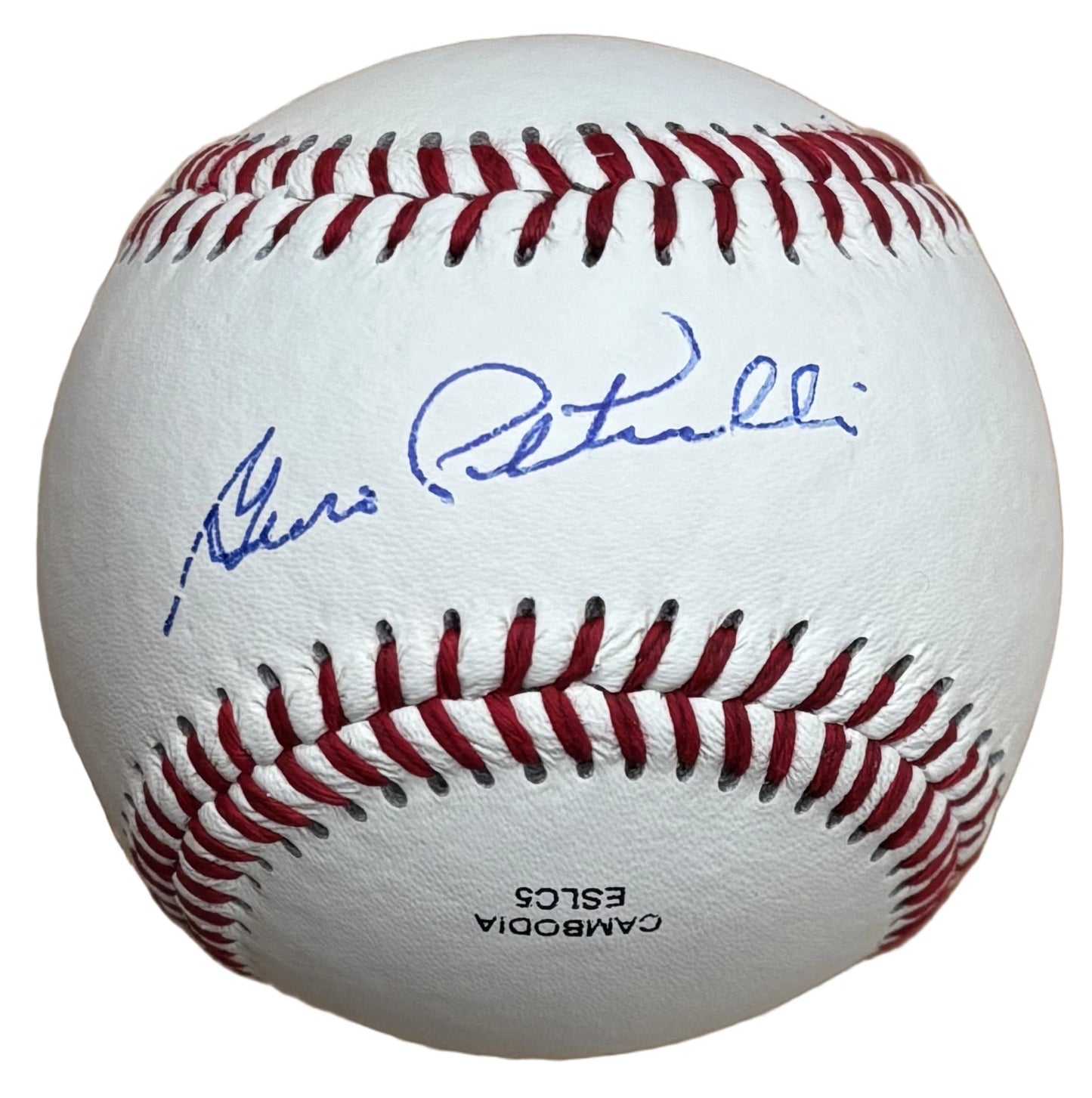 Geno Petralli Signed Rawlings Official League Baseball Texas Rangers