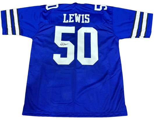 DD Lewis Signed Blue Jersey Dallas Cowboys NFL