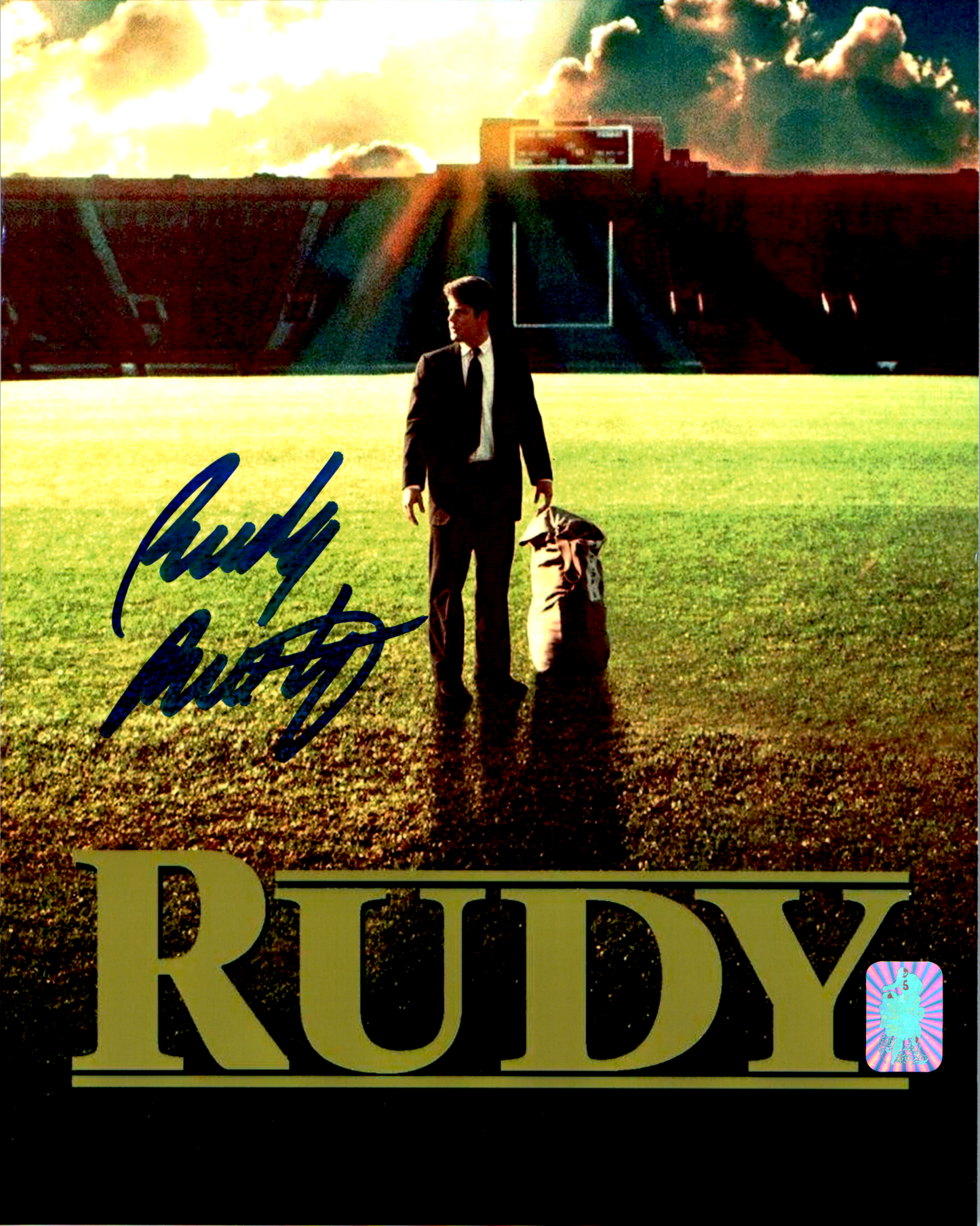 Rudy Ruettiger Signed 8x10 Photo Movie Poster Rudy Holo Notre Dame