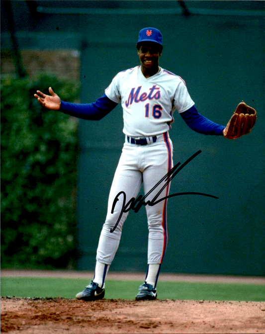 Doc Gooden Signed 8x10 Photo MLB New York Mets Dwight Arms Up