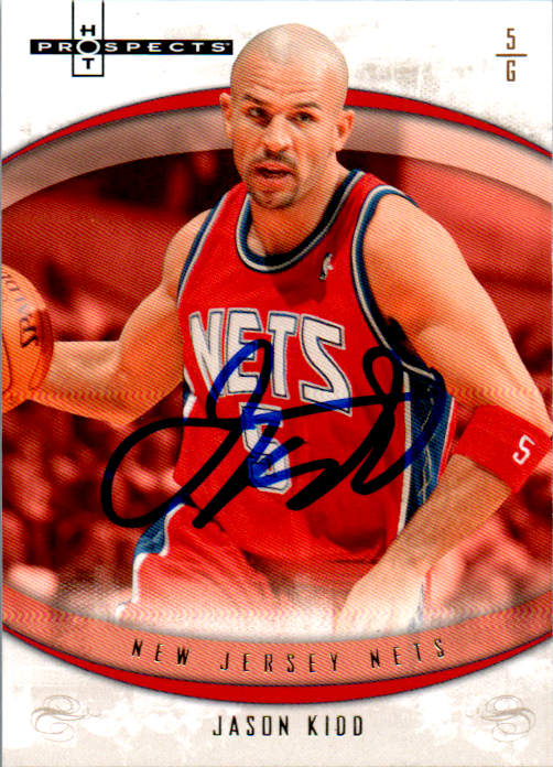 Jason Kidd Signed 2007-08 Fleer Hot Prospects Card #56 New Jersey Nets Auto