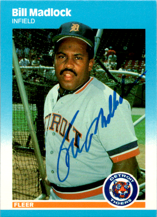 Bill Madlock Signed 1987 Fleer Update Card #U-69 Auto Detroit Tigers