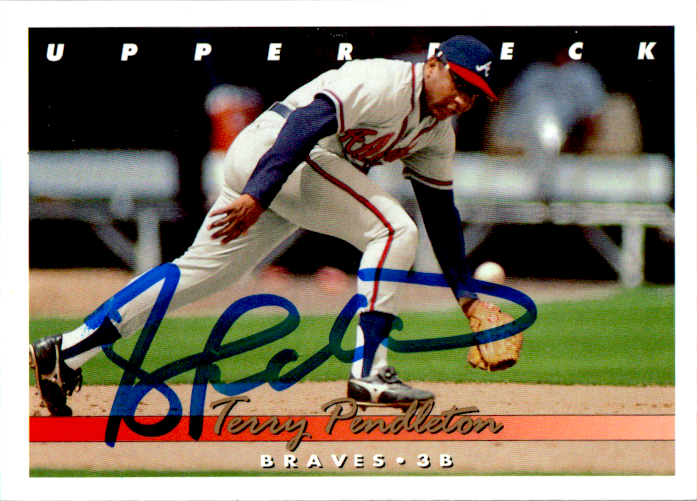 Terry Pendleton Signed 1993 UD Upper Deck Card #163 Auto Atlanta Braves