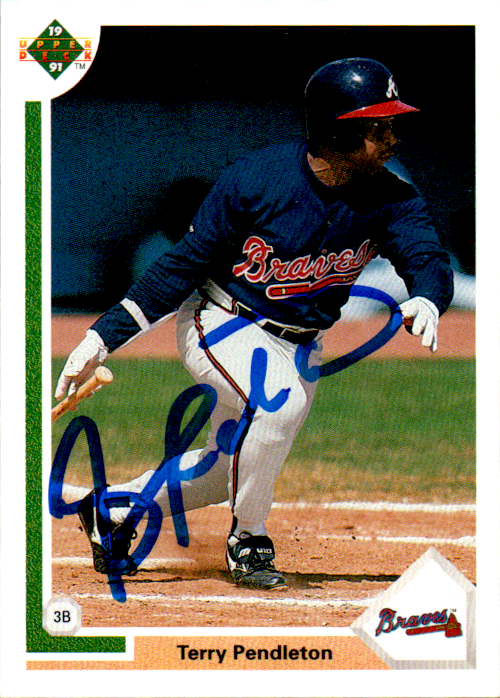 Terry Pendleton Signed 1991 UD Upper Deck Card #708 Auto Atlanta Braves