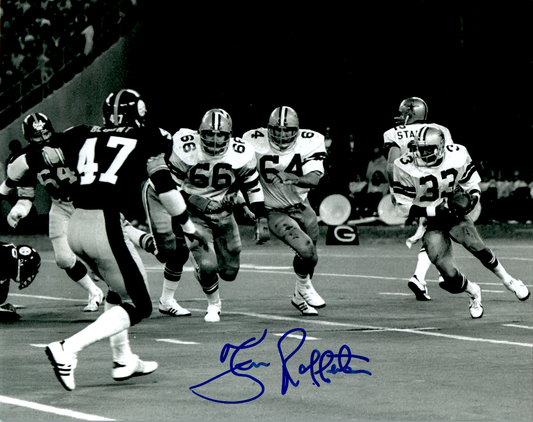 Tom Rafferty Signed 8x10 Photo NFL Dallas Cowboys HOF Blocking