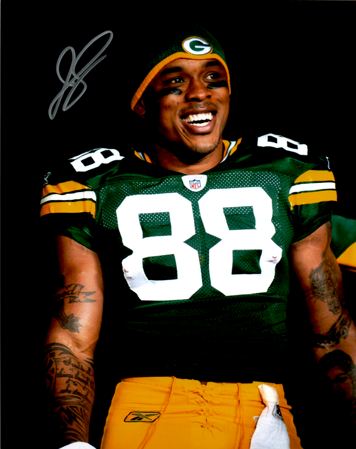 Jermichael Finley Signed 8x10 Photo Autograph COA Green Bay Packers Vert