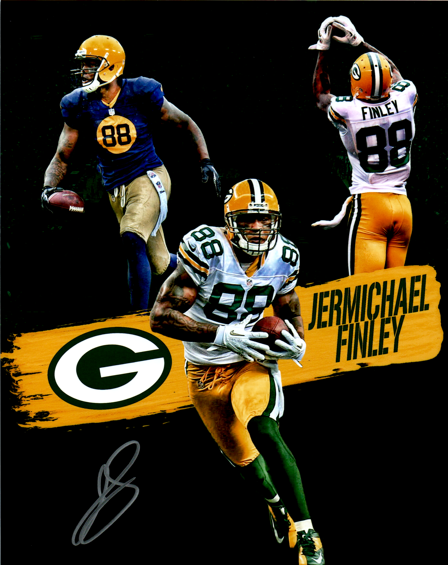 Jermichael Finley Signed 8x10 Photo Autograph Green Bay Packers Edit