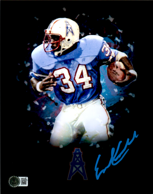 Earl Campbell Signed 8x10 Photo NFL Houston Oilers Beckett