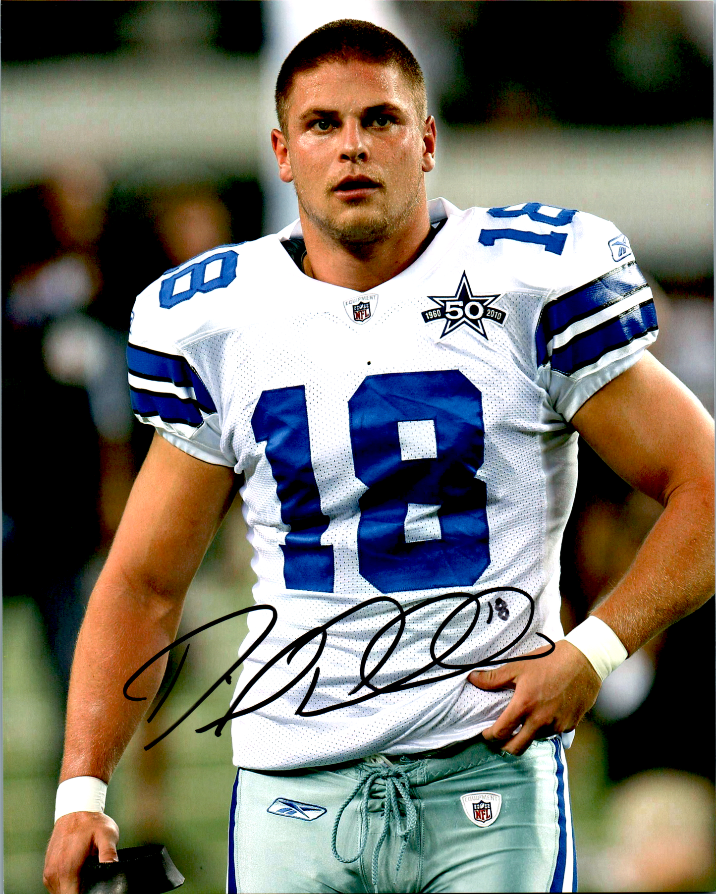 David Buehler Signed 8x10 Photo - Dallas Cowboys NFL Black Auto