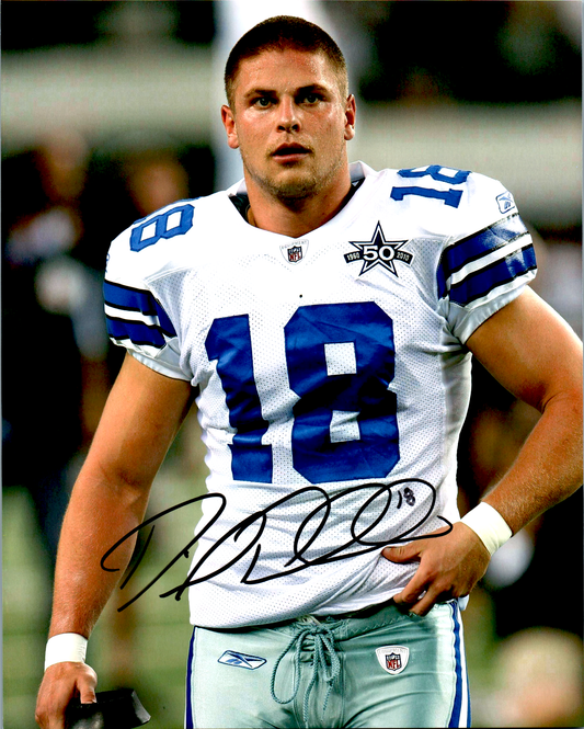 David Buehler Signed 8x10 Photo - Dallas Cowboys NFL Black Auto