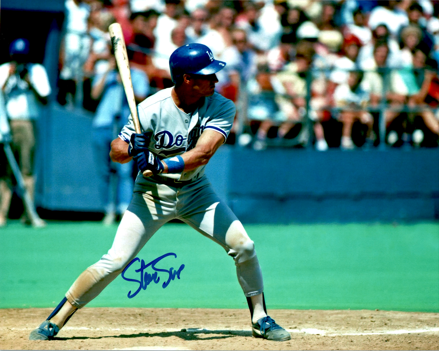 Steve Sax Signed 8x10 Photo MLB Los Angeles Dodgers Auto Horiz
